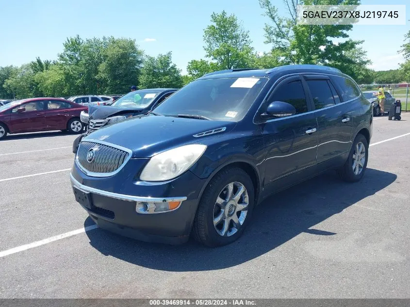 2008 Buick Enclave Cxl VIN: 5GAEV237X8J219745 Lot: 39469914