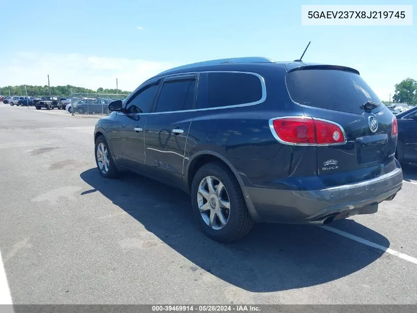 2008 Buick Enclave Cxl VIN: 5GAEV237X8J219745 Lot: 39469914