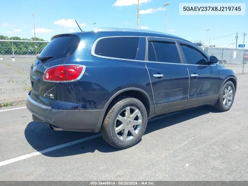 2008 Buick Enclave Cxl VIN: 5GAEV237X8J219745 Lot: 39469914