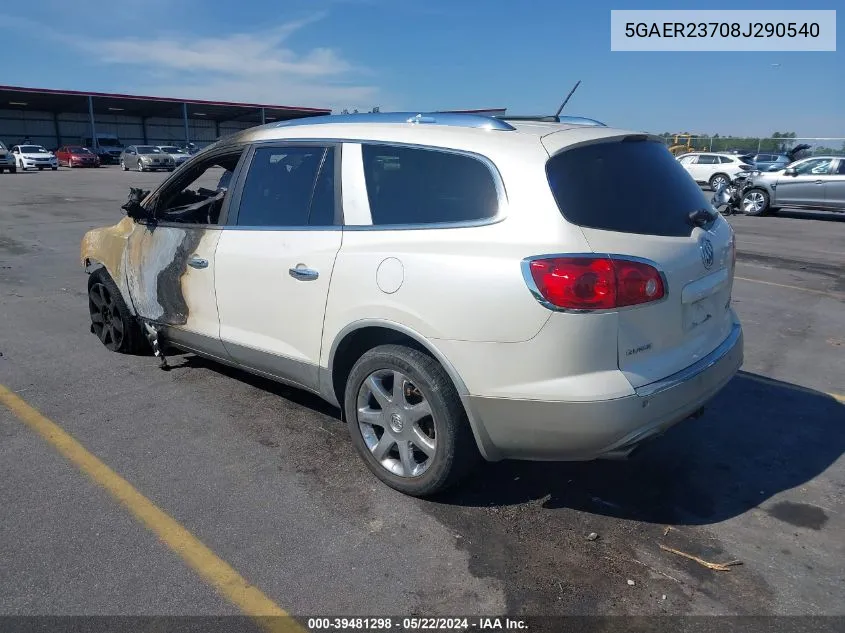 2008 Buick Enclave Cxl VIN: 5GAER23708J290540 Lot: 39481298