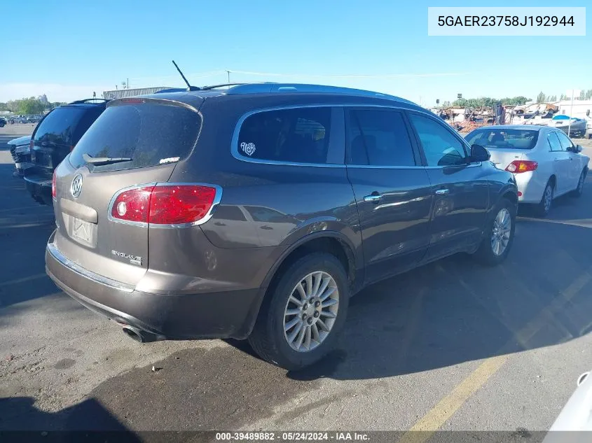 5GAER23758J192944 2008 Buick Enclave Cxl