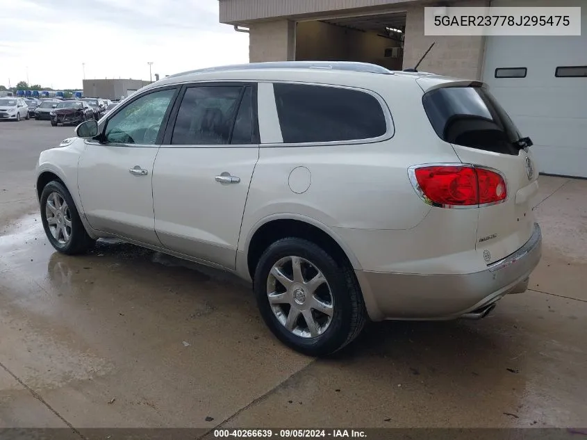 2008 Buick Enclave Cxl VIN: 5GAER23778J295475 Lot: 40266639