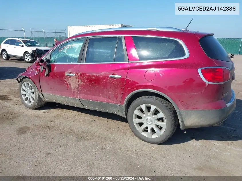 2010 Buick Enclave 2Xl VIN: 5GALVCED2AJ142388 Lot: 40191260