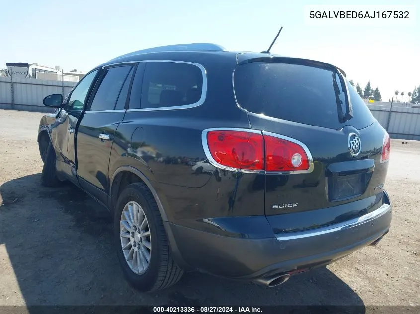 2010 Buick Enclave 1Xl VIN: 5GALVBED6AJ167532 Lot: 40213336