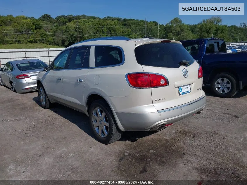 2010 Buick Enclave Cxl VIN: 5GALRCED4AJ184503 Lot: 40277454