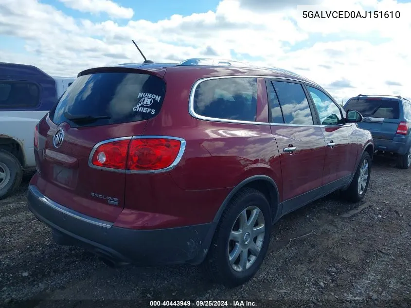 2010 Buick Enclave 2Xl VIN: 5GALVCED0AJ151610 Lot: 40443949