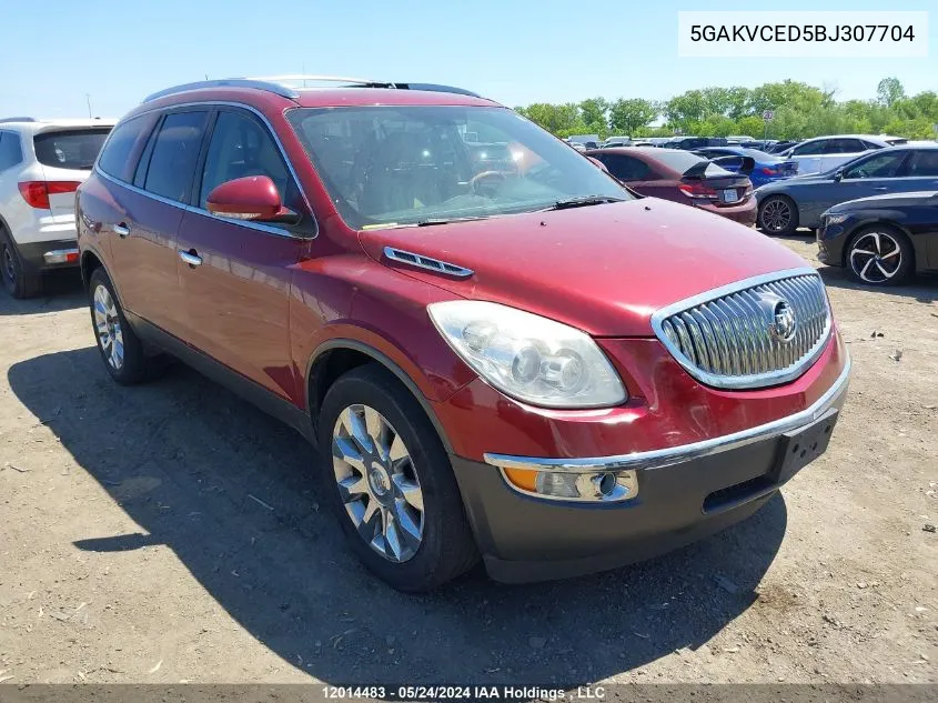 2011 Buick Enclave Cxl VIN: 5GAKVCED5BJ307704 Lot: 12014483