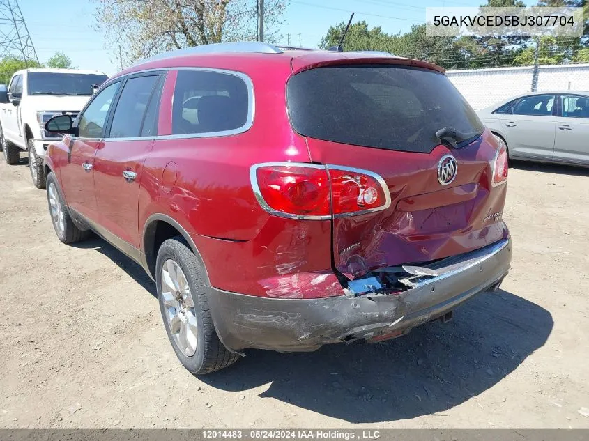 2011 Buick Enclave Cxl VIN: 5GAKVCED5BJ307704 Lot: 12014483