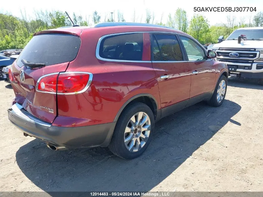 2011 Buick Enclave Cxl VIN: 5GAKVCED5BJ307704 Lot: 12014483