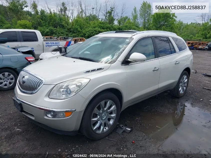 5GAKVCED8BJ258837 2011 Buick Enclave Cxl2