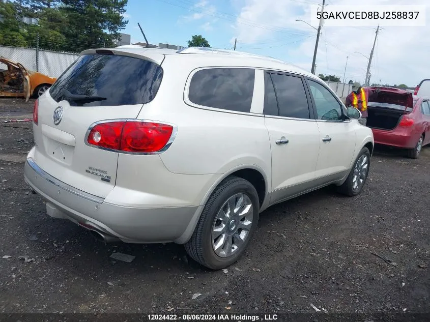 2011 Buick Enclave Cxl2 VIN: 5GAKVCED8BJ258837 Lot: 12024422