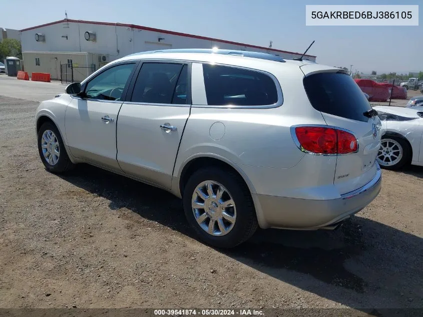 2011 Buick Enclave 1Xl VIN: 5GAKRBED6BJ386105 Lot: 39541874