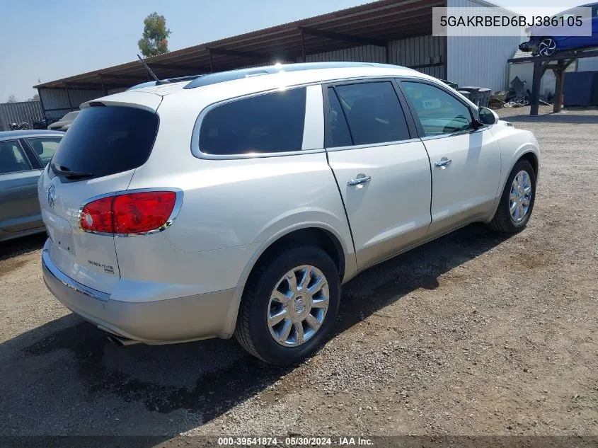 2011 Buick Enclave 1Xl VIN: 5GAKRBED6BJ386105 Lot: 39541874