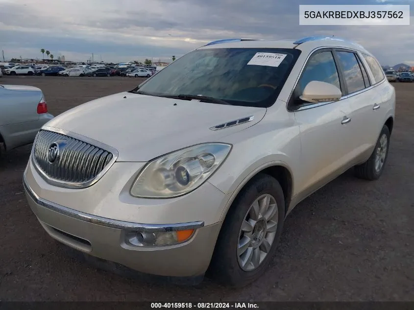 2011 Buick Enclave 1Xl VIN: 5GAKRBEDXBJ357562 Lot: 40159518