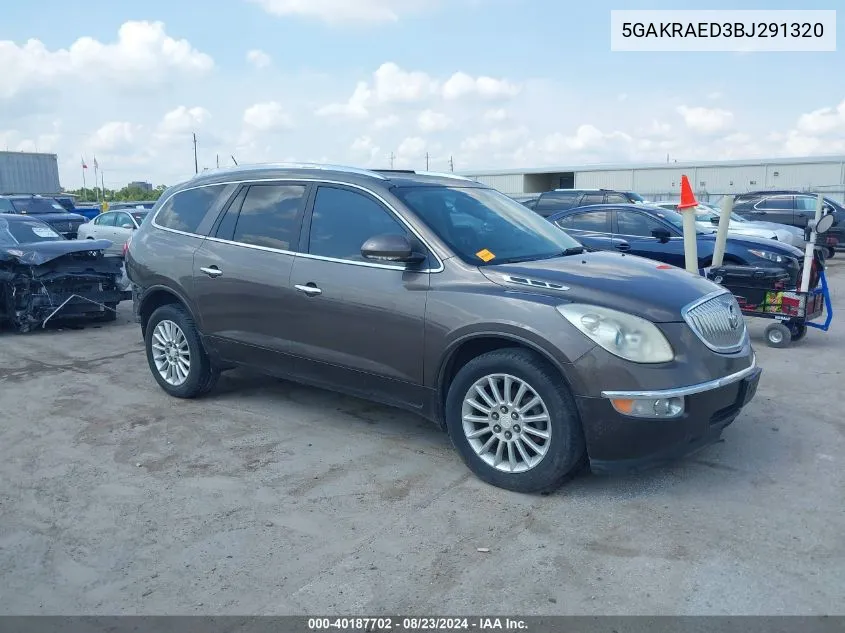 2011 Buick Enclave Cx VIN: 5GAKRAED3BJ291320 Lot: 40187702