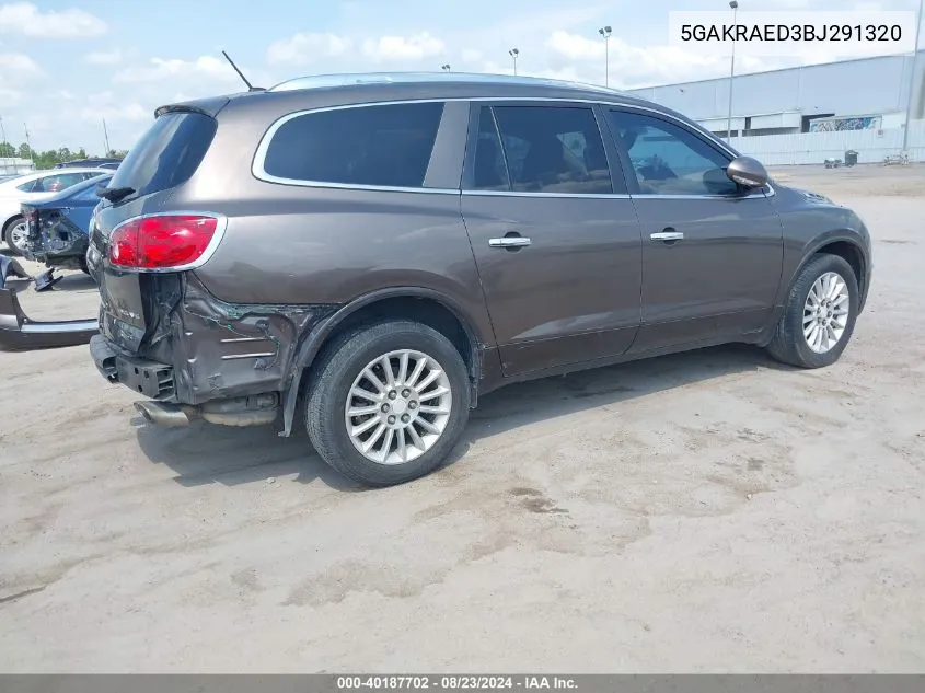 2011 Buick Enclave Cx VIN: 5GAKRAED3BJ291320 Lot: 40187702