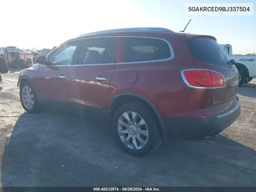 2011 Buick Enclave 2Xl VIN: 5GAKRCED9BJ337504 Lot: 40212574