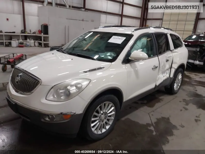 2011 Buick Enclave 1Xl VIN: 5GAKVBED5BJ301931 Lot: 40269854