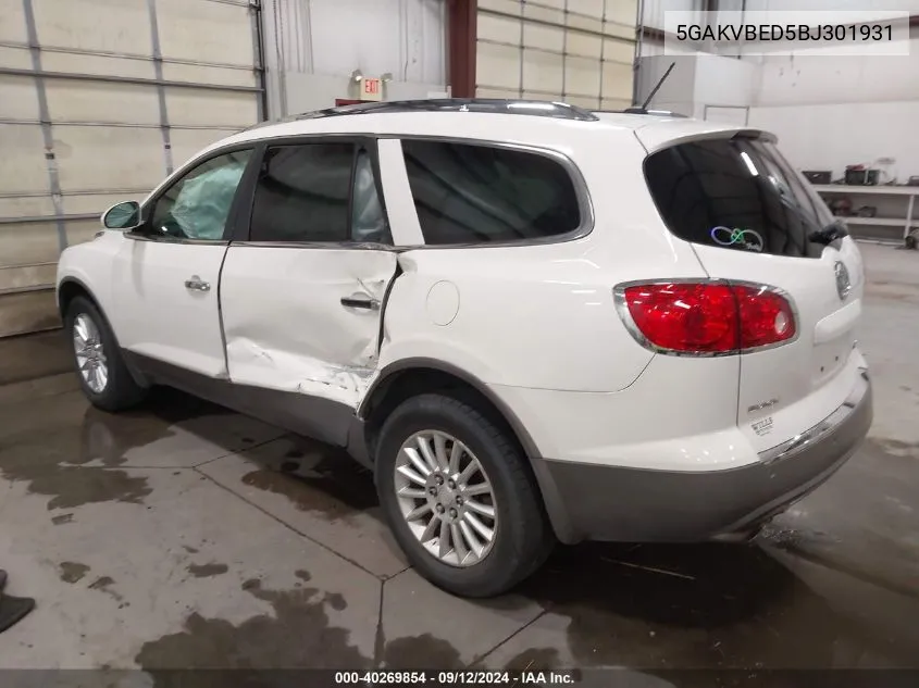 2011 Buick Enclave 1Xl VIN: 5GAKVBED5BJ301931 Lot: 40269854