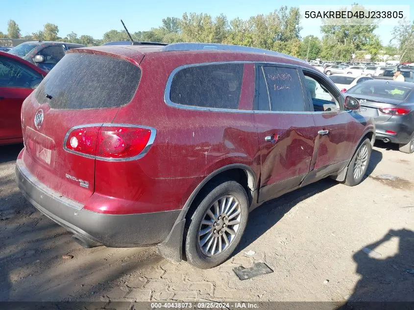 2011 Buick Enclave 1Xl VIN: 5GAKRBED4BJ233805 Lot: 40438073