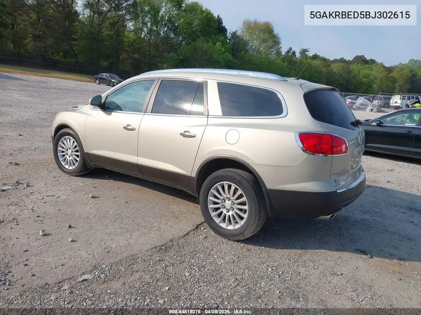 5GAKRBED5BJ302615 2011 Buick Enclave 1Xl