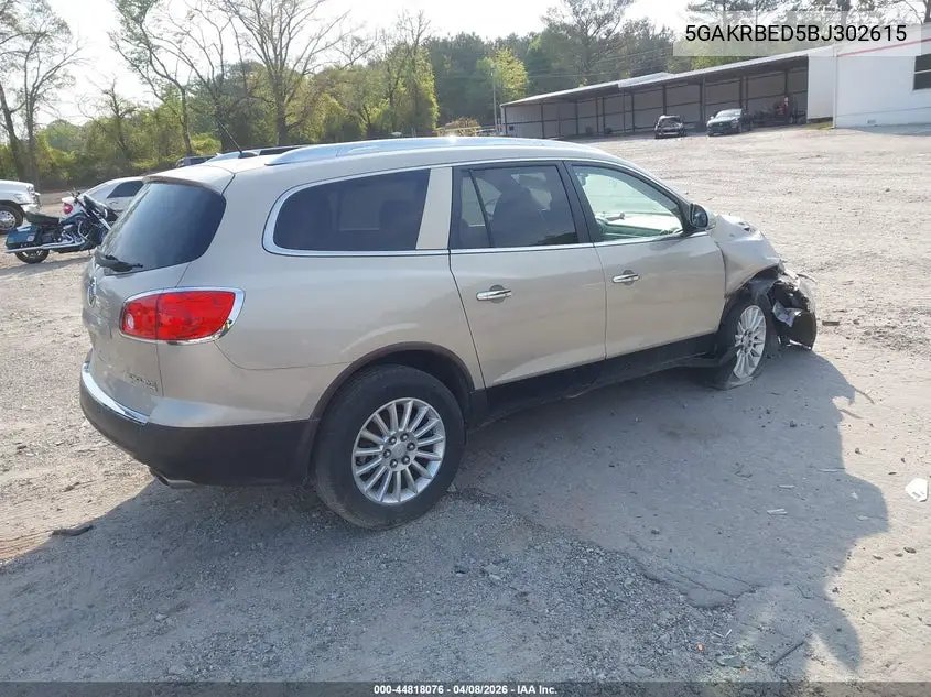 5GAKRBED5BJ302615 2011 Buick Enclave 1Xl