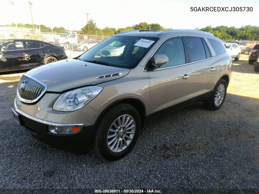 2012 Buick Enclave Leather VIN: 5GAKRCEDXCJ305730 Lot: 39536911