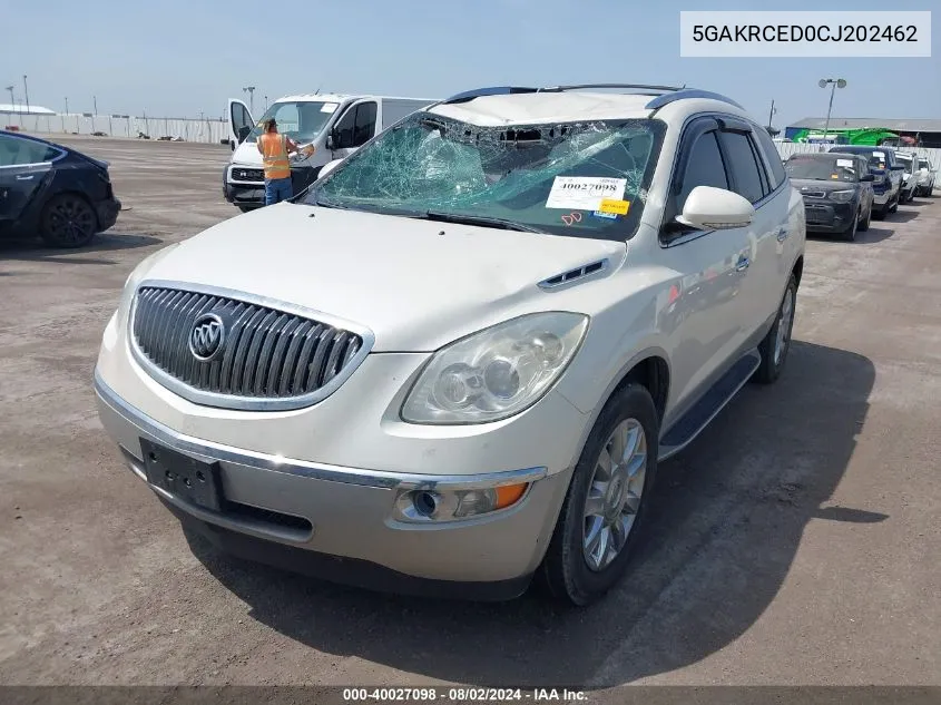 2012 Buick Enclave Leather VIN: 5GAKRCED0CJ202462 Lot: 40027098