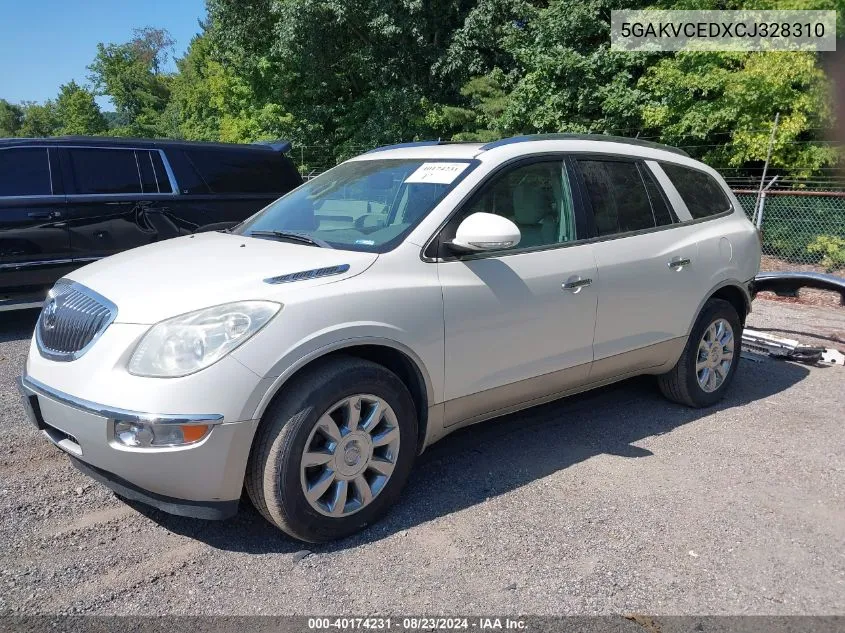 2012 Buick Enclave Leather VIN: 5GAKVCEDXCJ328310 Lot: 40174231