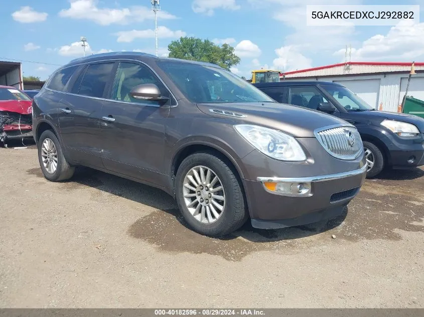 2012 Buick Enclave Leather VIN: 5GAKRCEDXCJ292882 Lot: 40182596