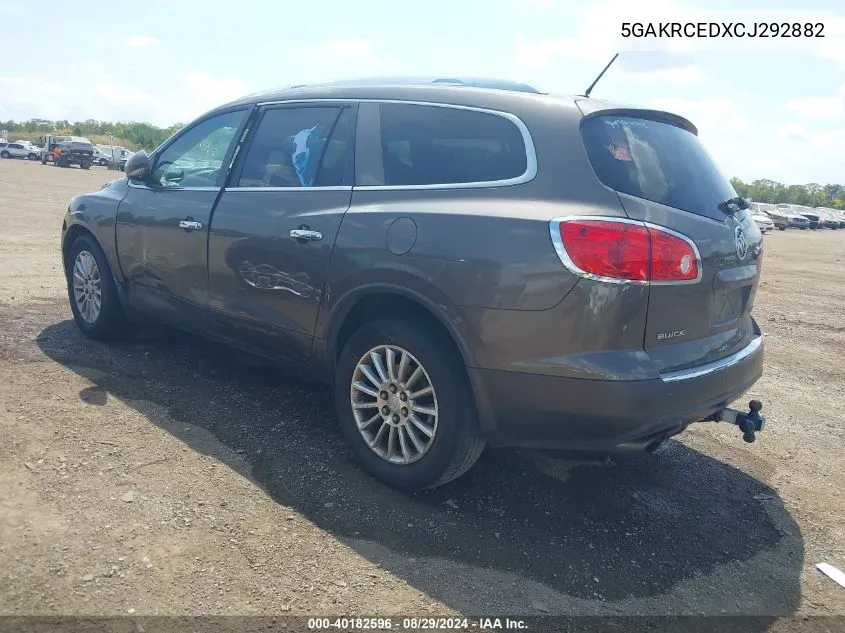 2012 Buick Enclave Leather VIN: 5GAKRCEDXCJ292882 Lot: 40182596