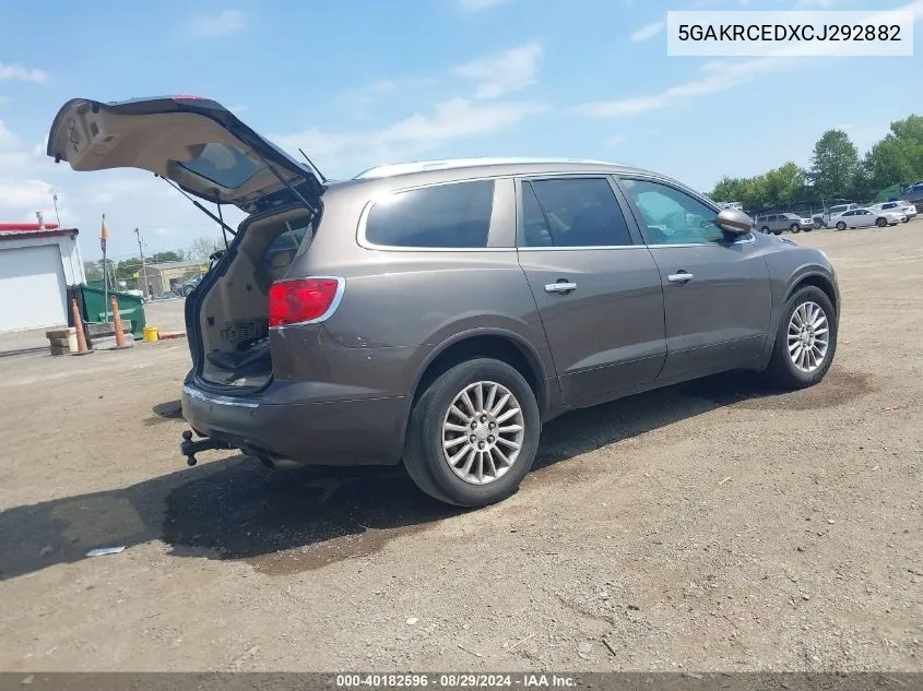 2012 Buick Enclave Leather VIN: 5GAKRCEDXCJ292882 Lot: 40182596