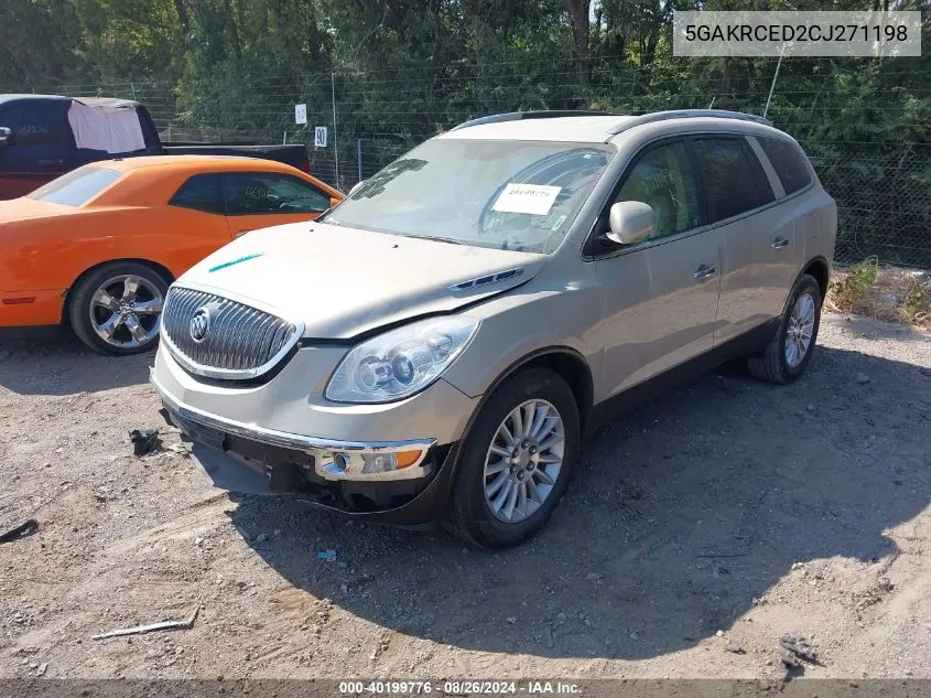 2012 Buick Enclave Leather VIN: 5GAKRCED2CJ271198 Lot: 40199776