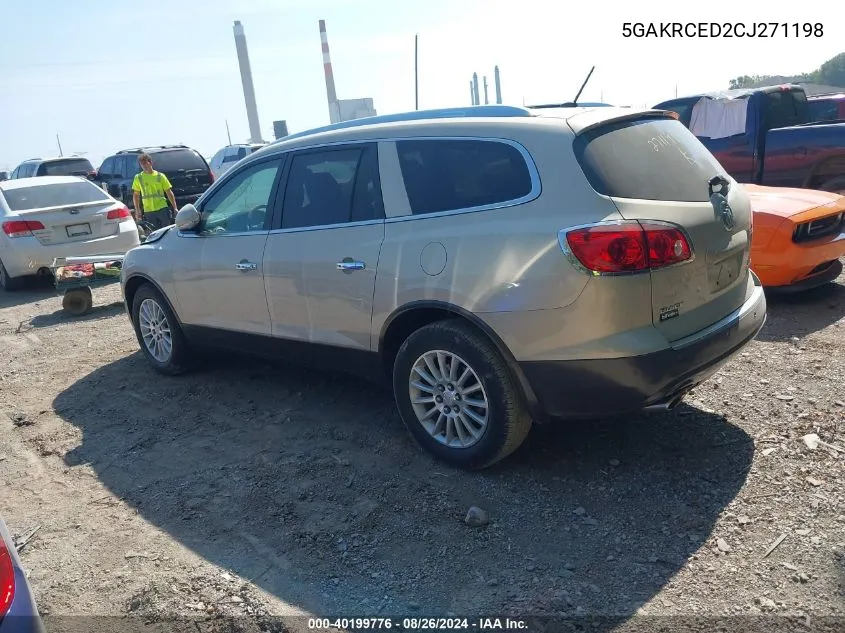 2012 Buick Enclave Leather VIN: 5GAKRCED2CJ271198 Lot: 40199776