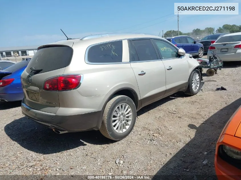 2012 Buick Enclave Leather VIN: 5GAKRCED2CJ271198 Lot: 40199776