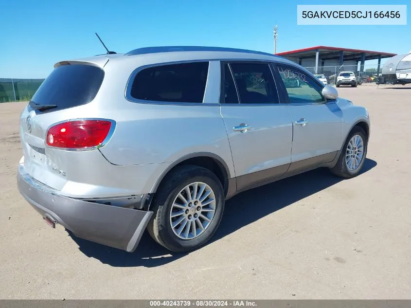 2012 Buick Enclave Leather VIN: 5GAKVCED5CJ166456 Lot: 40243739