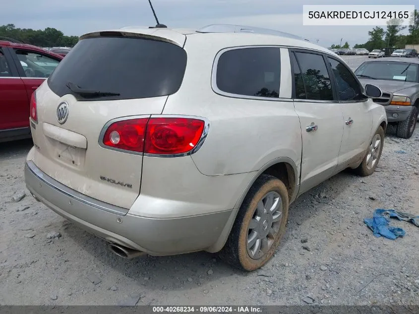 2012 Buick Enclave Premium VIN: 5GAKRDED1CJ124165 Lot: 40268234