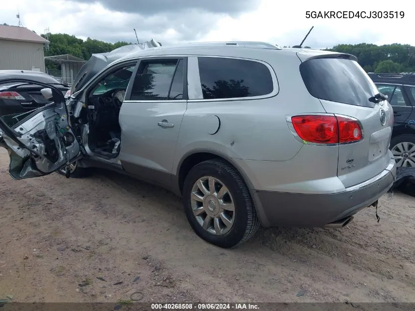 2012 Buick Enclave Leather VIN: 5GAKRCED4CJ303519 Lot: 40268508