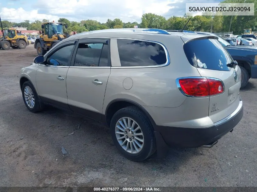 2012 Buick Enclave Leather VIN: 5GAKVCED2CJ329094 Lot: 40276377