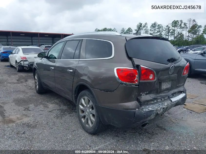 2012 Buick Enclave VIN: 5GAKRDEDXCJ245678 Lot: 40280604