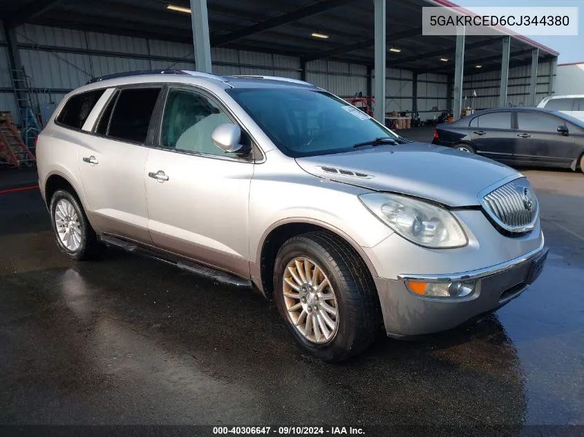 2012 Buick Enclave VIN: 5GAKRCED6CJ344380 Lot: 40306647