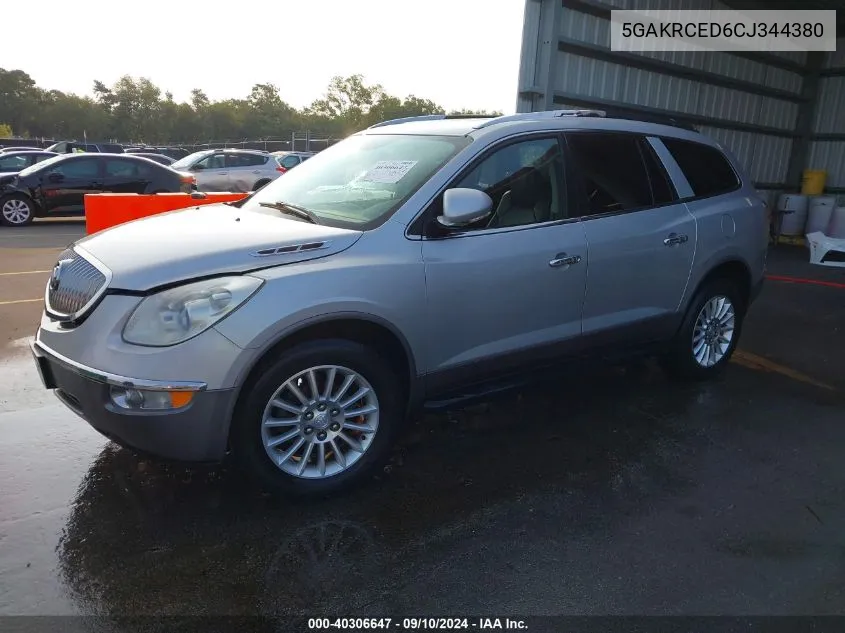 2012 Buick Enclave VIN: 5GAKRCED6CJ344380 Lot: 40306647