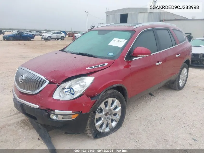 2012 Buick Enclave VIN: 5GAKRDED9CJ283998 Lot: 40312149