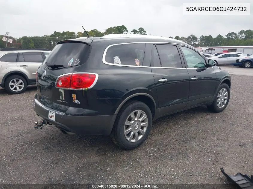 5GAKRCED6CJ424732 2012 Buick Enclave Leather