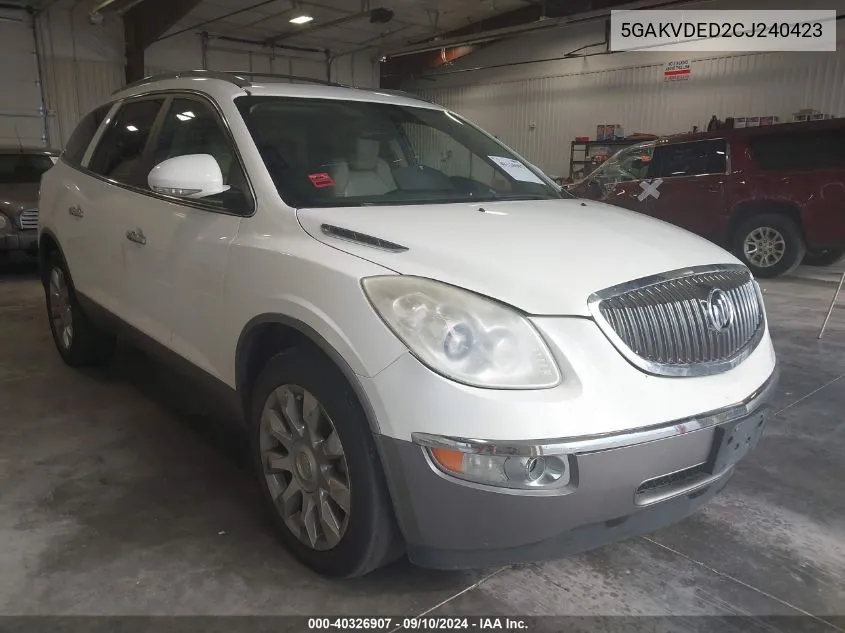 2012 Buick Enclave Premium VIN: 5GAKVDED2CJ240423 Lot: 40326907