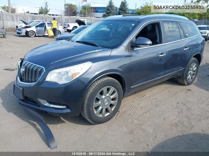 2013 Buick Enclave VIN: 5GAKRCKD6DJ255933 Lot: 12102016