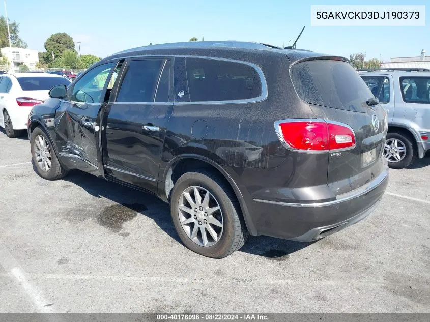 2013 Buick Enclave Leather VIN: 5GAKVCKD3DJ190373 Lot: 40176098