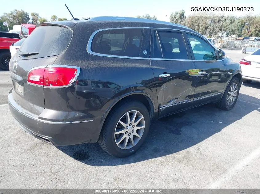 2013 Buick Enclave Leather VIN: 5GAKVCKD3DJ190373 Lot: 40176098