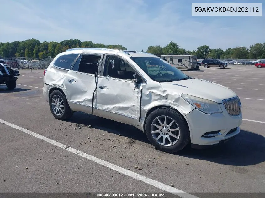 2013 Buick Enclave Leather VIN: 5GAKVCKD4DJ202112 Lot: 40308612