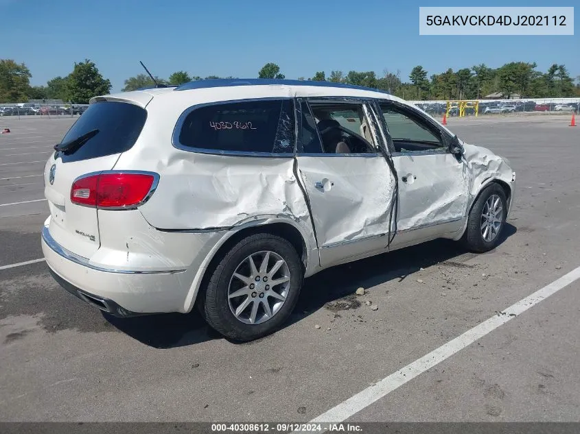 2013 Buick Enclave Leather VIN: 5GAKVCKD4DJ202112 Lot: 40308612